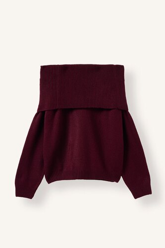 Regular Fit Strapless Knitwear Pullover