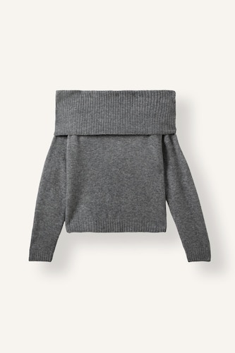 Pull en tricot à épaules dénudées Coupe régulière