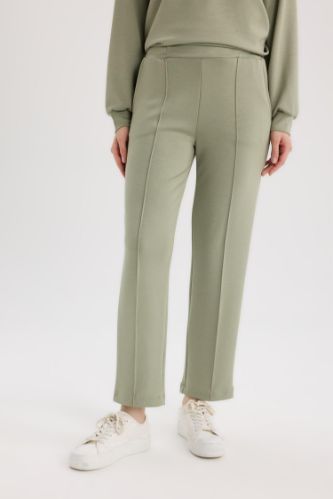 Regular Fit Esnek Belli Cepli Basic Düz Pantolon