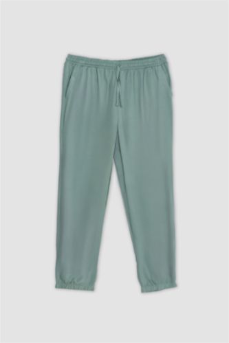 Jogger Fit Regular Waist Ankle Length Viscose Trousers