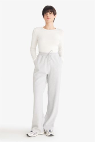 بنطلون سويت بانتس وايد ليج برجل واسع برباط