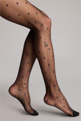 Kadın Siyah Külotlu Çorap