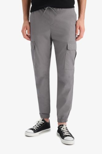 %100 Pamuk Regular Kargo Cepli Yazlık Jogger Paraşüt Pantolon
