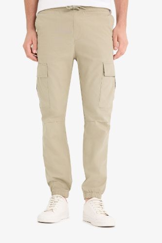 %100 Pamuk Regular Kargo Cepli Yazlık Jogger Paraşüt Pantolon