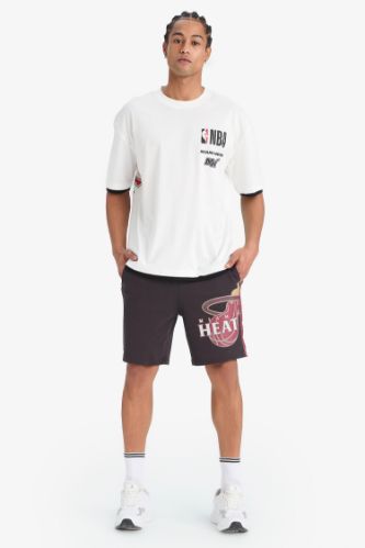 DeFactoFit стандартного кроя спортивные шорты с короткими штанинами NBA Miami Heat