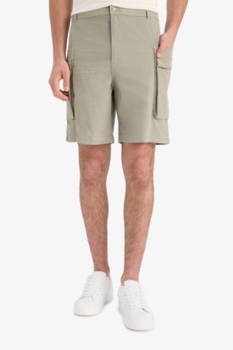 Relax Fit Kargo Cepli Bermuda Şort