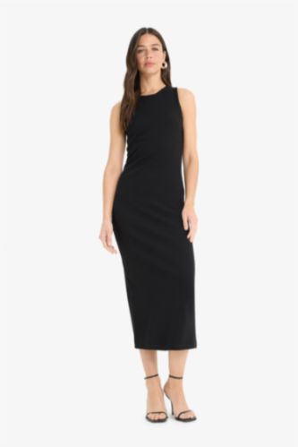 Bodycon Crew Neck Camisole Maxi Dress