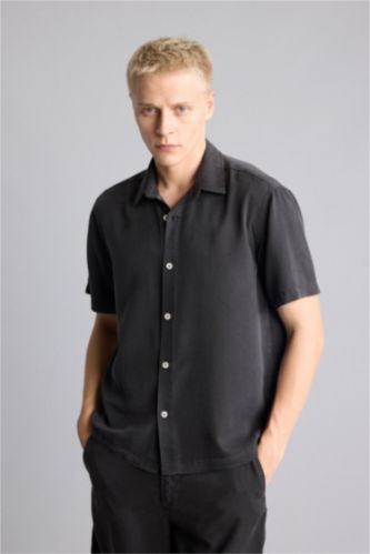 MAN Anthracite Regular Fit Sensual Short Sleeve Shirt