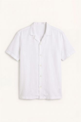 Men White Regular Fit Short Sleeve Shirt