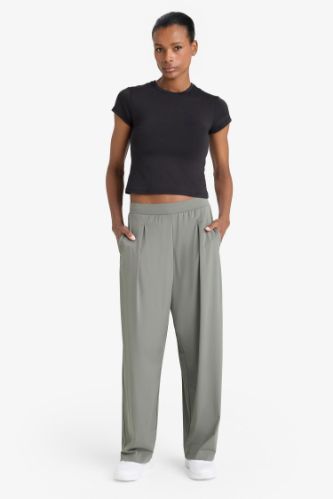 DeFactoFit Straight Fit Geniş Paça Standart Boy İnce Sporcu Pantolon