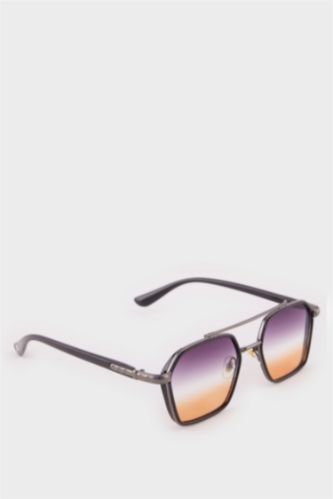 Kadın Siyah Kadın Altıgen Metal Güneş Gözlüğü