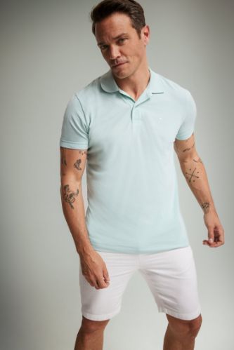 %100 Pamuk Slim Fit Dar Kesim Polo Yaka Kısa Kollu Pamuklu Nakışlı Pike Polo Tişört