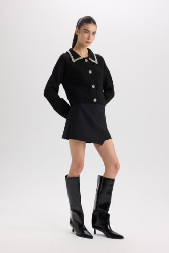 High Waist Smart Basic Short Skort
