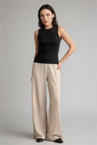 حريمي بيج بنطلون وايد ليج برجل واسع