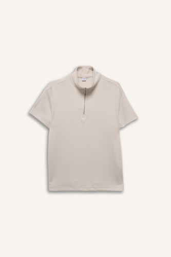 Standard Fit High Neck modal Short Sleeve T-Shirt