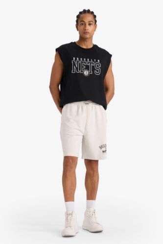 Шорты стандартного фасона NBA Brooklyn Nets с короткими штанинами
