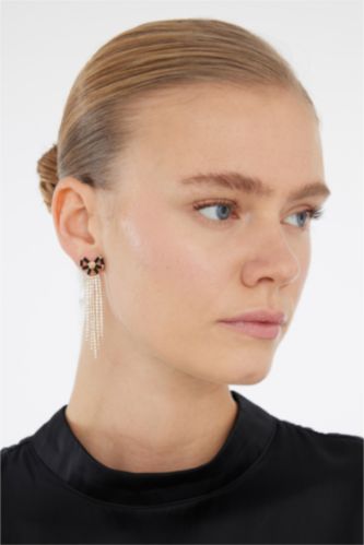FEMME Karma Boucles d'oreilles pendantes dorées pour femme