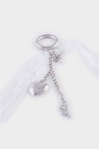 حريمي SILVER ميدالية مفاتيح حريمي على شكل قلب