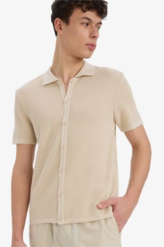 Standard Fit Polo Collar Knitwear Polo T-Shirt