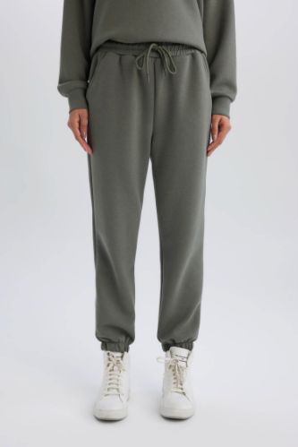 DeFactoFit Standart Fit Uzun İnce Jogger Eşofman Altı Cepli Beli Paçası Lastikli
