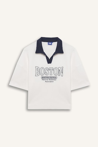 NBA Boston Celtics Waffle Polo T-Shirt