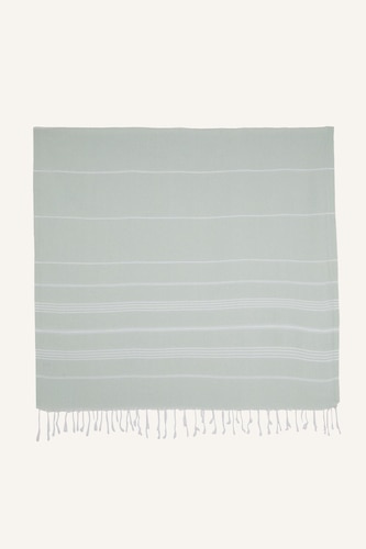 Printed Green Cotton Towel