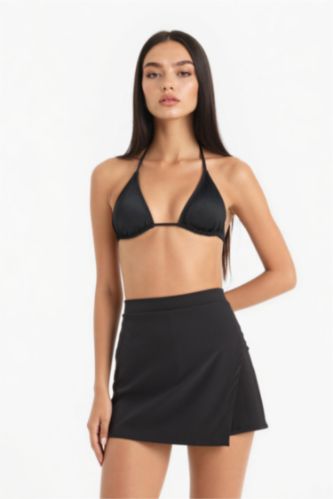 Kadın Siyah Deniz Şortu