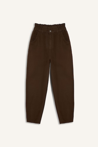 Elastic Band Paperbag Fit Trousers