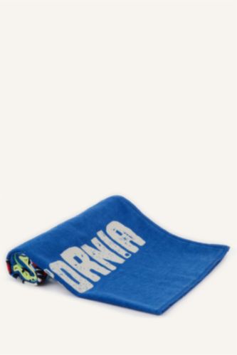 Erkek Çocuk - Genç Erkek Lacivert Baskılı Plaj Havlusu Erkek Çocuk