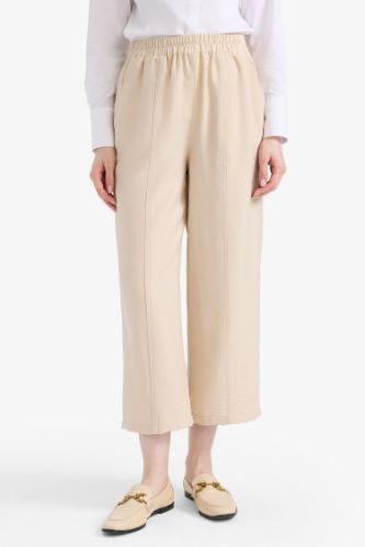 Esnek Belli Basic Düz Harem Pantolon