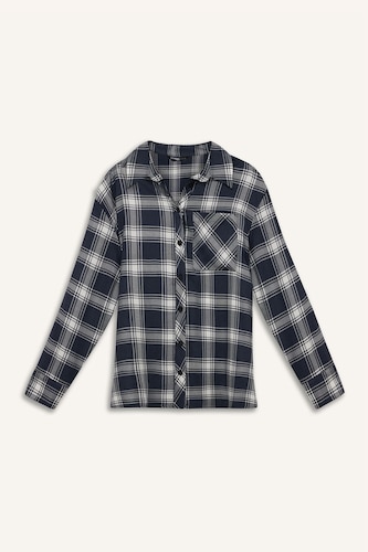 Oversize Flanel Long Sleeve Shirt