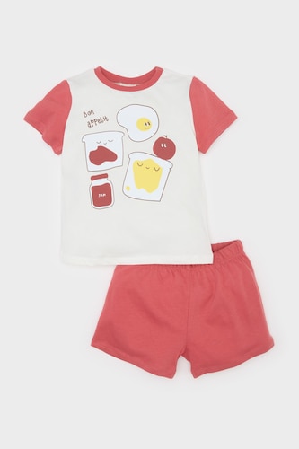 Baby Boy Food Printed Cotton 2 Piece Pyjamas Set