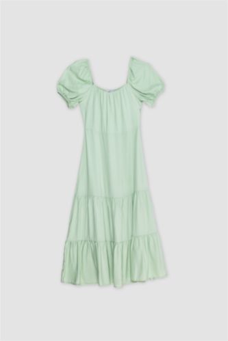 WOMAN Mint V-Neck Midi Dress