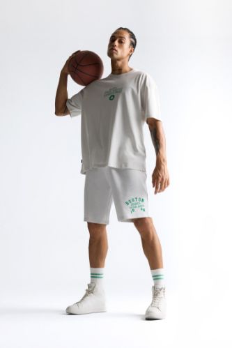 DeFactoFit NBA Boston Celtics Standart Fit Kısa Paça Şort