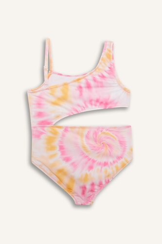 Maillot de bain imprimé tie-dye pour fille