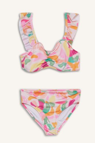 Kız Çocuk Desenli Bikini Takımı