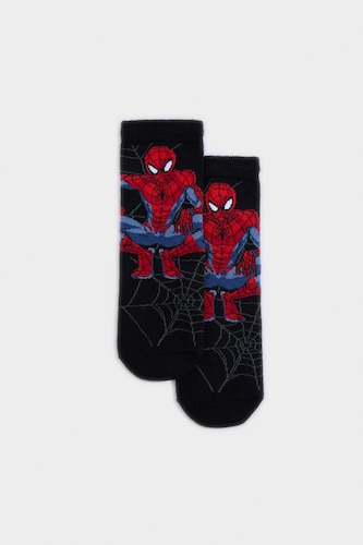 Boy Marvel Spiderman 2 Piece Cotton Long Socks