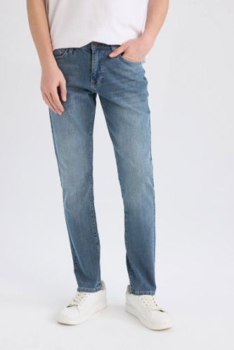 Pedro Slim Fit Dar Kalıp Normal Bel Dar Paça Jean Pantolon