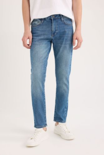 Pedro Slim Fit Dar Kalıp Normal Bel Dar Paça Jean Pantolon