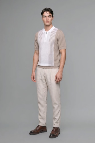 Men Vison Knitwear Short Sleeve Polo T-Shirt