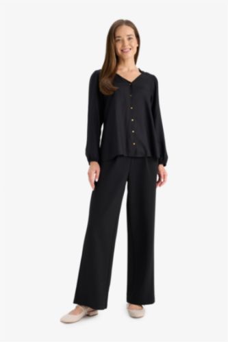 Регулярный крой, крееповые брюки