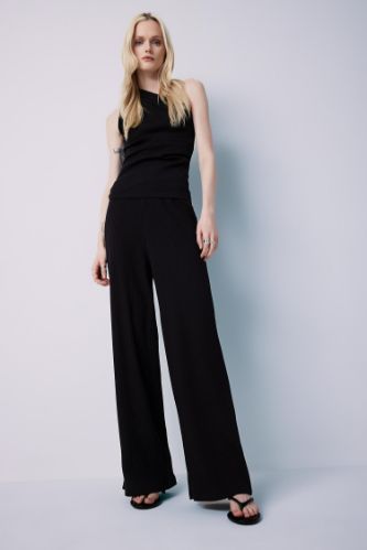 Slim Fit Dar Kesim Fitilli Kaşkorse Basic Düz Pantolon