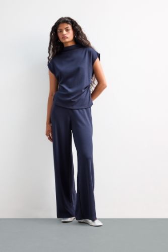 Wide Leg Pike Pantolon