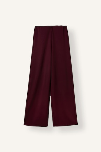 Women Bordeaux Wide Leg Trousers