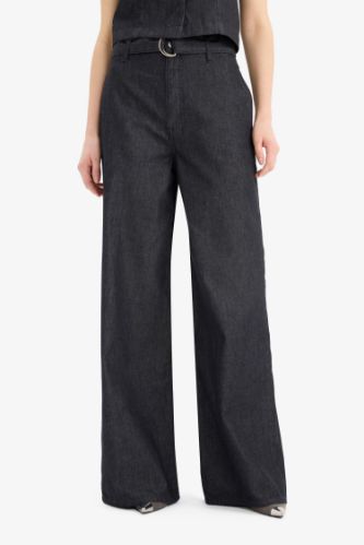 Wide Leg Yüksek Bel Geniş Paça Uzun Jean Pantolon