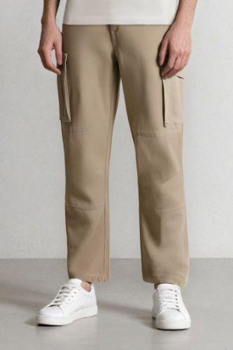 Wide Leg Bol Rahat Kesim Kargo Cepli Geniş Paça Gabardin Pantolon