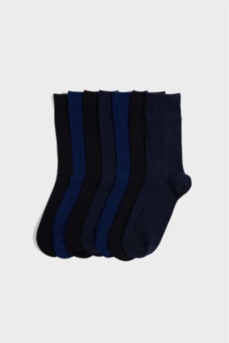 Erkek 7'li Pamuklu Uzun Çorap