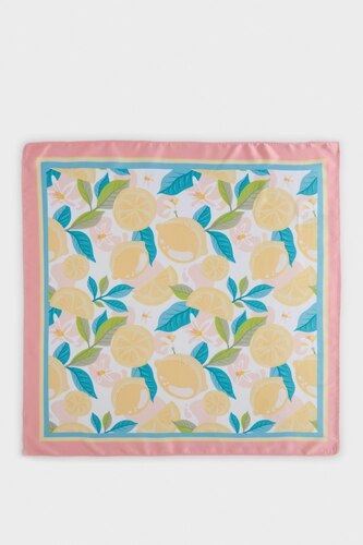 Woman Printed Satin Foulard