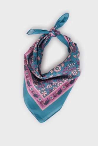 Kadın Desenli Pamuklu Bandana