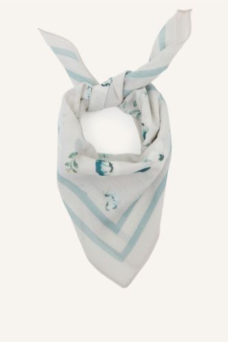 Kadın Mavi Kadın Saten Fular